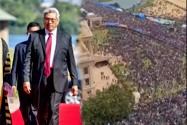 দেশ জুড়ে চরম বিক্ষোভ, পালিয়ে প্রানে বাঁচলেন রাষ্ট্রপতি।