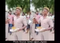 viral up policeman protesting against food quality