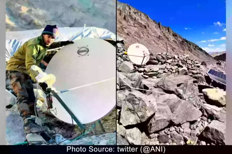 Satellite based internet service activated on the SiachenGlacier, the World's Highest Battlefield