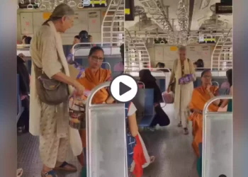elderly woman selling chocolates on a train goes viral