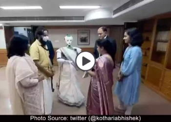 robot receiving the loan sanction letter