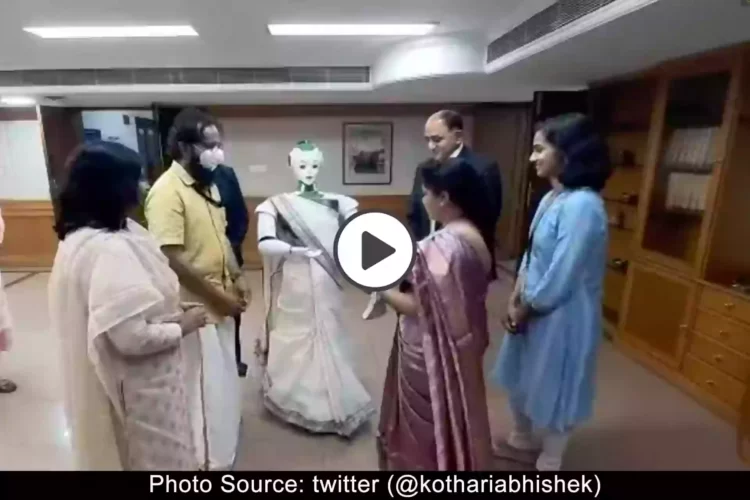 robot receiving the loan sanction letter