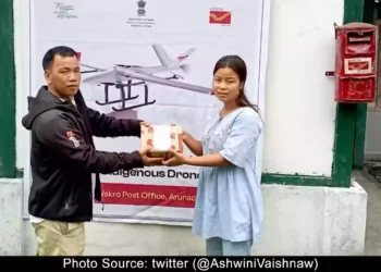 DroneForDelivery-by-Indian-Post-office-for-delivery-of-medicines-in-Arunachal-Pradesh